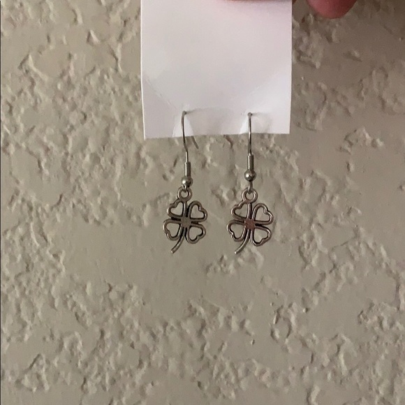 Homemade Jewelry - Four Leaf Clover Charm Earrings